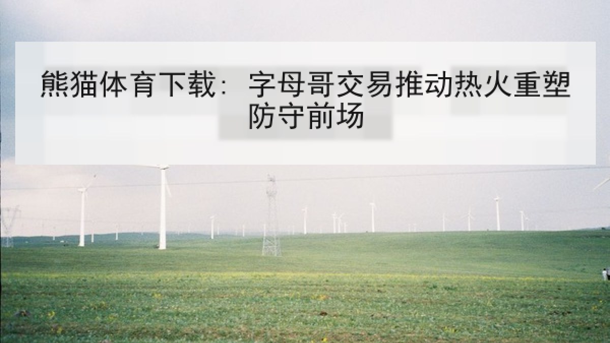 熊猫体育下载: 字母哥交易推动热火重塑防守前场